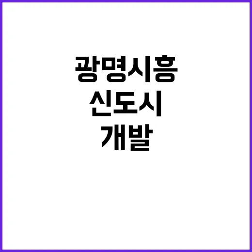 광명시흥 6만7000가구 신도시 개발 소식!