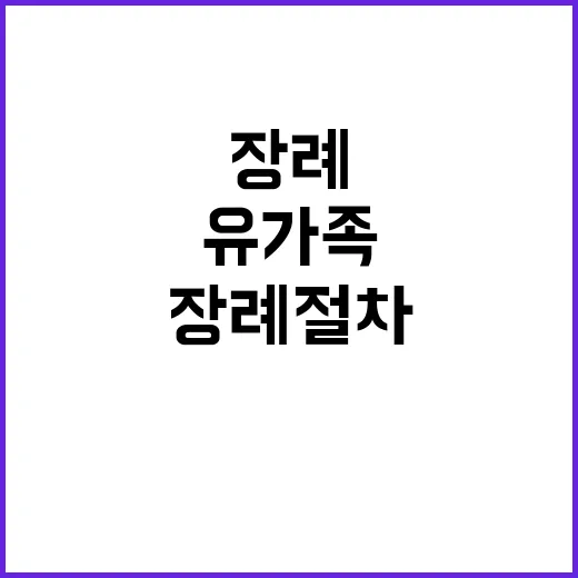 장례 절차 유가족 원하는 방식 공개! 클릭 필수!