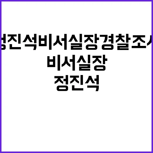 정진석 비서실장 경찰 조사 불출석 이유는 무엇?