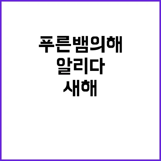 푸른 뱀의 해 새해의 시작을 알리다!