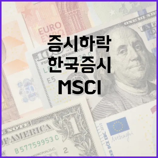 한국증시 하락 MSCI 비중 3.3%P 감소! 클릭 필수!