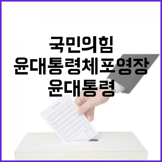 윤 대통령 체포영장 국민의힘 반응에 충격적 반전!