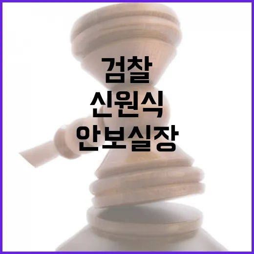 검찰 소환조사 신원식 국가안보실장 충격 진실!