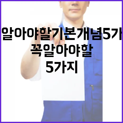 경제 꼭 알아야 할 기본 개념 5가지!