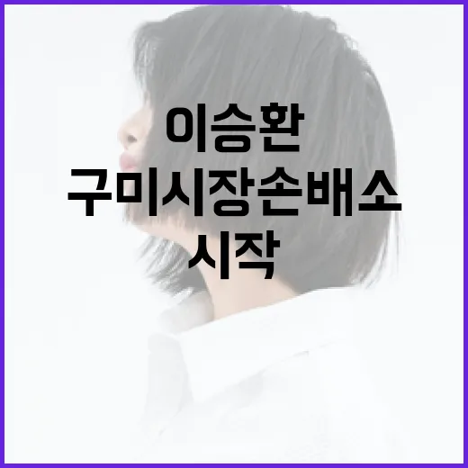 “원고 모집” 이승환 구미시장 손배소 시작!