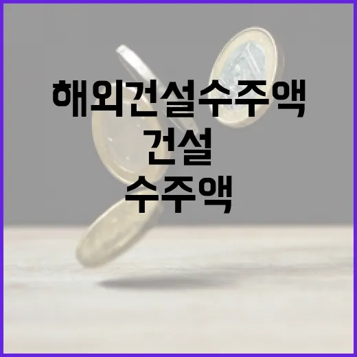 해외건설 수주액 국토부 발표 다음주 대기 중!