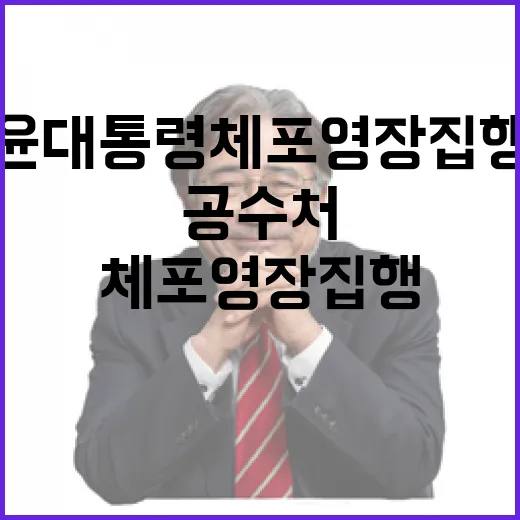 공수처 윤 대통령 체포영장 집행 중지 결정!