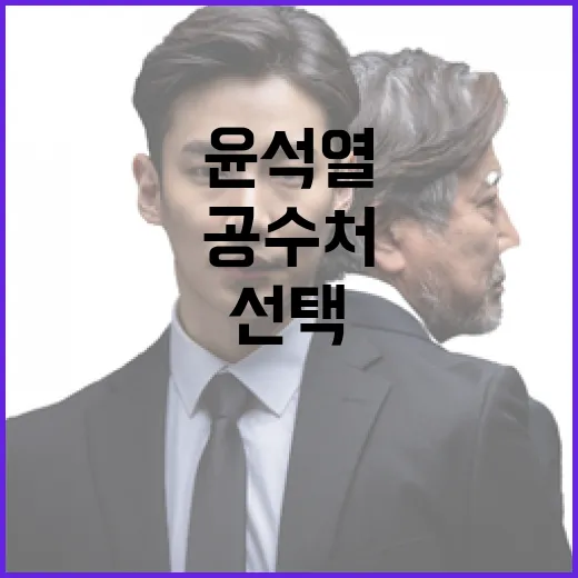 공수처 조율 윤석열 측의 선택은 무엇일까?