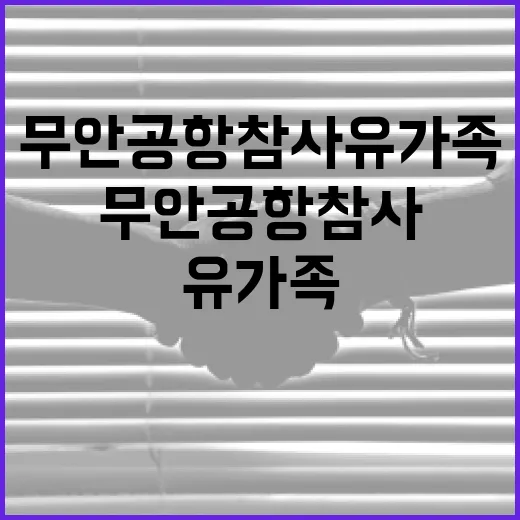 무안공항 참사 유가족 회의 일정 공개!