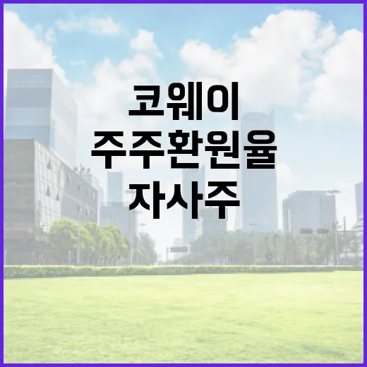 자사주 소각 코웨이 주주환원율 대폭 확대!