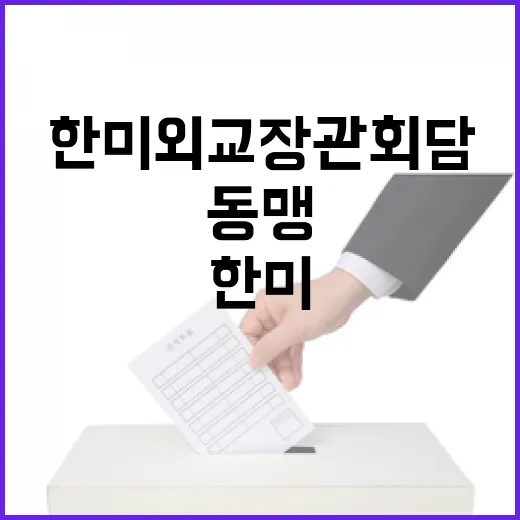 한미 외교장관 회담 동맹 강화의 새로운 전환점!