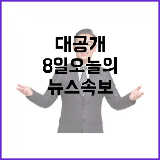 1월 8일 오늘의 주요 뉴스 속보 대공개!