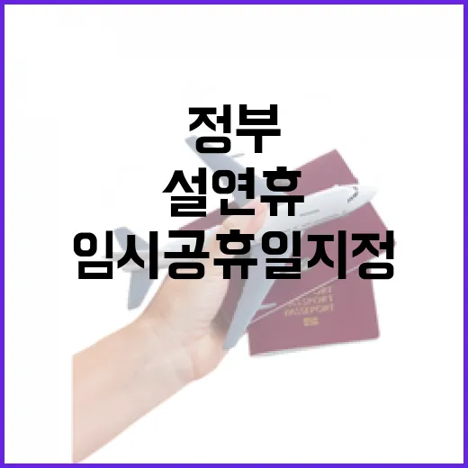 임시공휴일 지정 정부 설 연휴 전날 발표 관심!