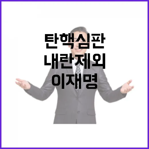 탄핵심판 내란 제외 이재명 대선 욕심 무엇?