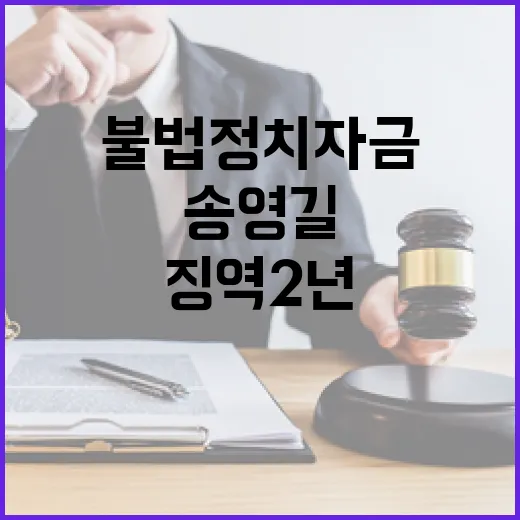 불법 정치자금 송영길 징역 2년 법정구속!