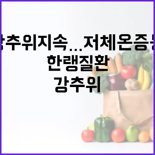 강추위 지속…저체온증 등 한랭질환 경고!