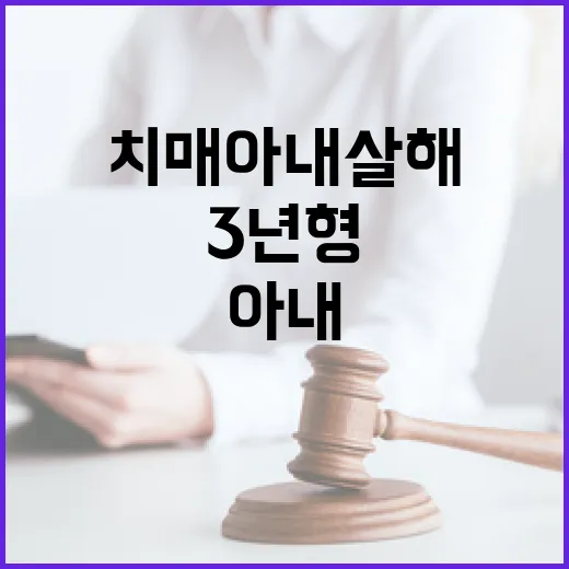 치매 아내 살해 남편 3년 형 확정 소식!