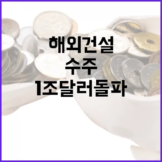 1조 달러 돌파 해외건설 수주 역대 최고 기록!