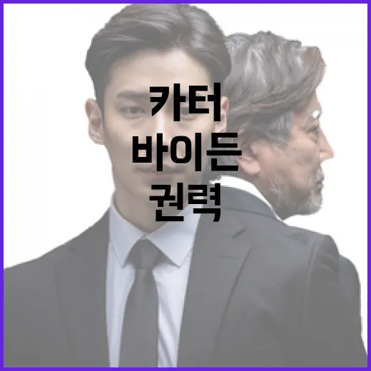 바이든의 카터 존경 인격이 권력 초월!