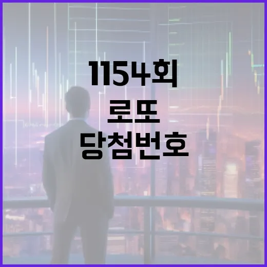 로또 1154회 당첨번호 18억 주인공의 비밀!