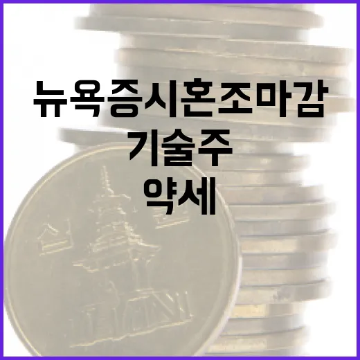 기술주 약세 뉴욕증시 혼조 마감의 이유는?