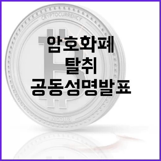 북한 암호화폐 9600억원 탈취 공동성명 발표!