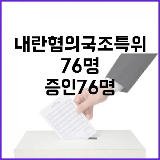 내란혐의 국조특위 증인 76명 총출동 예고!