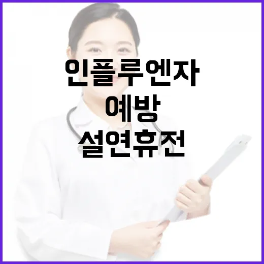 인플루엔자 예방 설 연휴 전 꼭 확인하세요!