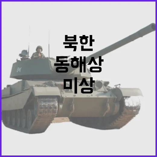 북한 미상 발사체 동해상으로 날아갔다!