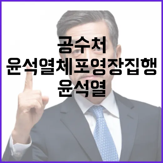 공수처 윤석열 체포영장 집행 반드시 실행한다!