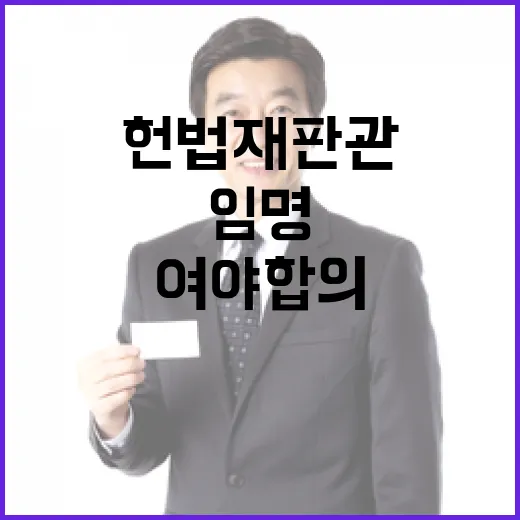 헌법재판관 여야 합의 없는 임명은 없다!