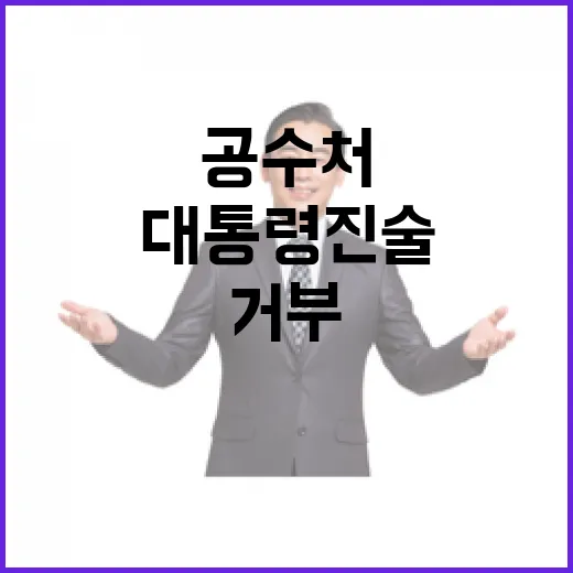 공수처 윤 대통령 진술과 영상 녹화 전격 거부!