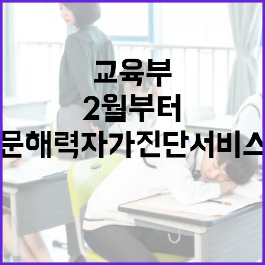 문해력 자가진단 서비스 교육부 2월부터 제공!