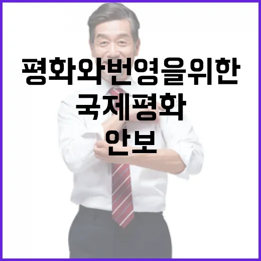 안보협력 강화 국제평화와 번영을 위한 기여