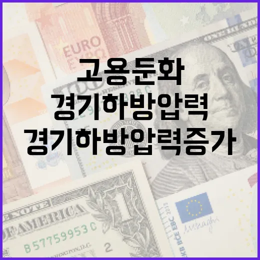 고용 둔화 경기 하방 압력 증가 소식의 충격!