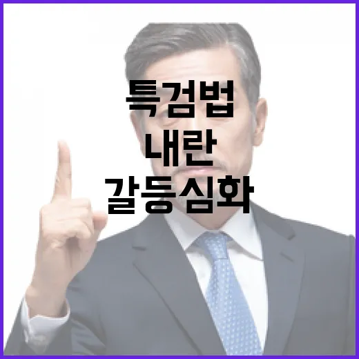 내란 특검법 여야 갈등 심화 중!