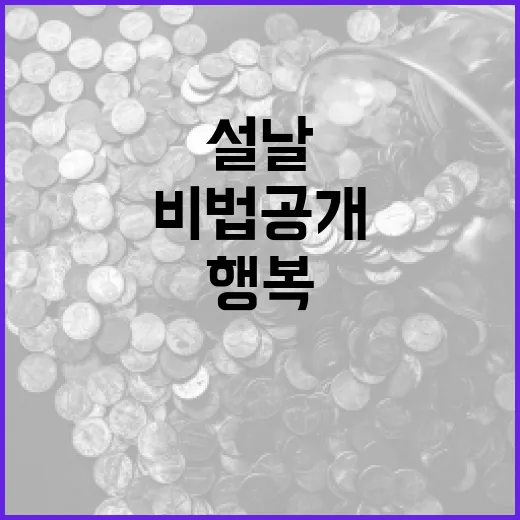 설날 더욱 풍성한 행복을 위한 비법 공개!