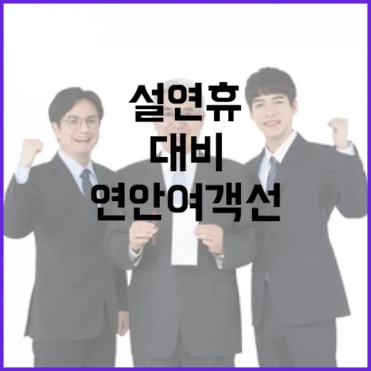 안전점검 해수부·행안부 연안여객선 대비 설 연휴!