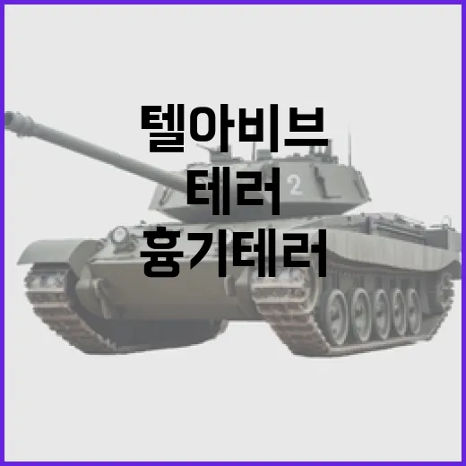 텔아비브 흉기 테러 서안 출신 용의자 사살!