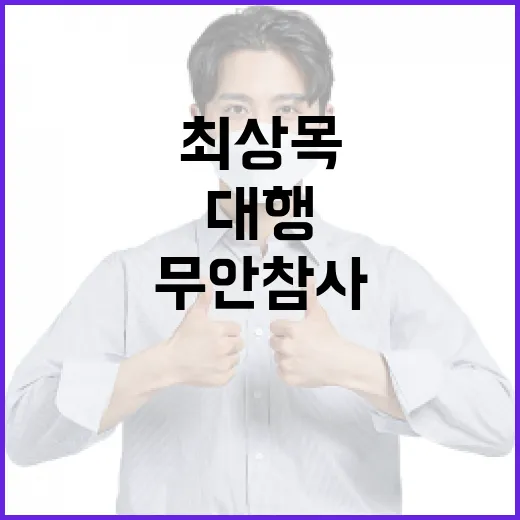 무안참사 원인 최상목 대행의 철저한 조사 약속