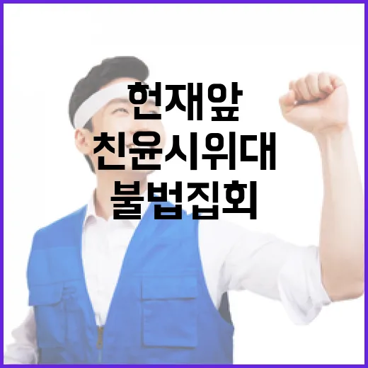 친윤 시위대 헌재 앞 불법 집회 계속한다!