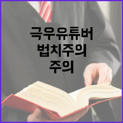 극우 유튜버 법치주의 수사로 경찰청장 대행 발언!