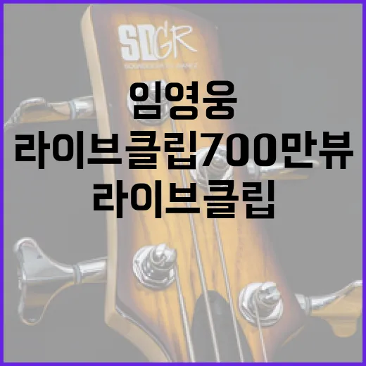 임영웅 라이브 클립 700만뷰 인기 비결 공개!