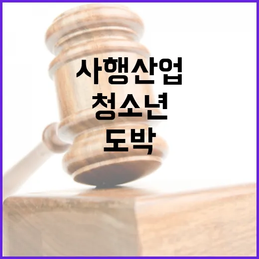 불법사행산업 청소년 도박 문제 해결한다!