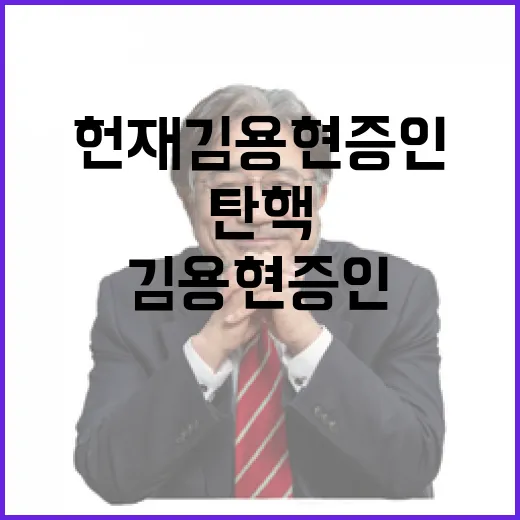 헌재 김용현 증인 출석! 윤석열 탄핵 무엇?