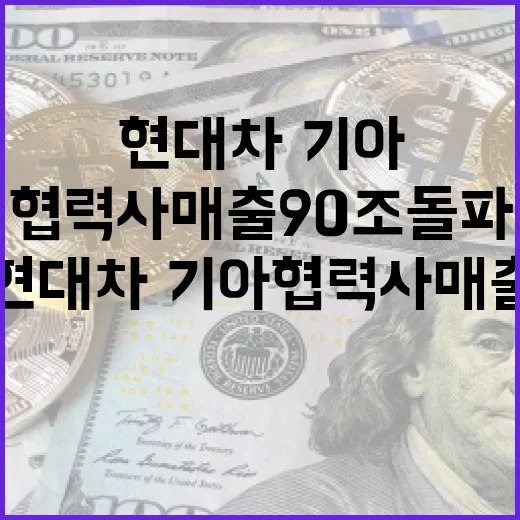 현대차·기아 협력사 매출 90조 돌파 대기록!