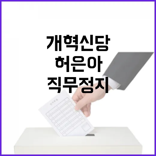 개혁신당 직무정지 허은아의 반응은?