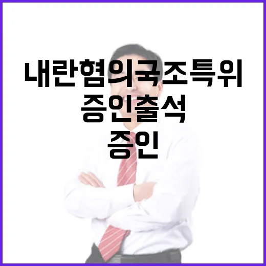 ‘내란혐의 국조특위’ 증인 출석 여부 논란 발생!