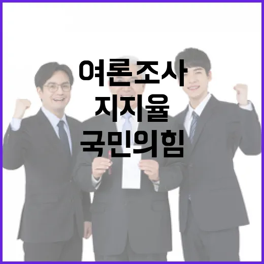 지지율 하락 민주당 여론조사 검증 국민의힘 반발!