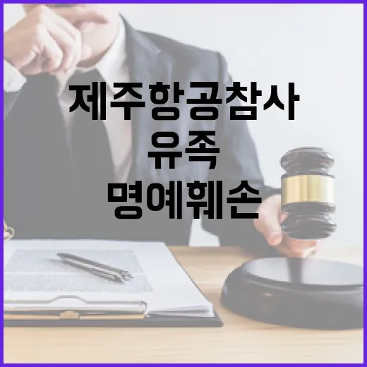 제주항공 참사 20대 유족 명예훼손 검거 사건!